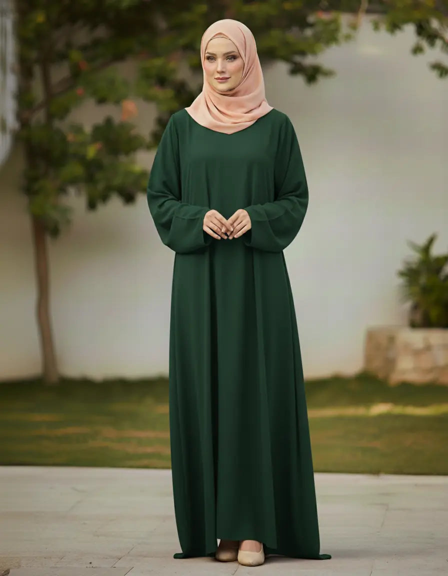 Essential Abaya - Dark Green Modesta Essential Abaya - Dark Green Modesta