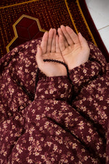 Namaz Chaddar With Sleeves - Maroon