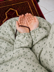 Namaz Chaddar With Sleeves - Mint Green
