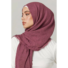 Crimps Hijab - Deep Ruby