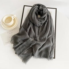 Crimps Hijab - Dark Grey