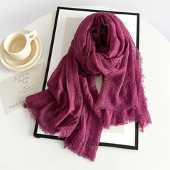 Crimps Hijab - Grape Red