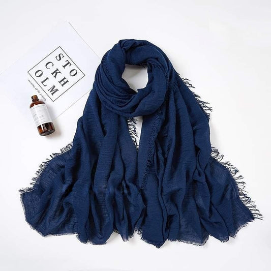 Crimps Hijab - Navy blue