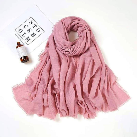 Winter Crimps Hijab - Tea pink 1
