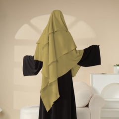 Three Layer Khimar - beige