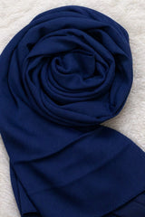 Matt Silk Hijab - Navy Blue