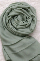 Matt Silk Hijab - Sage Green