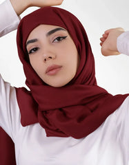 Modal Lawn Hijab - Maroon