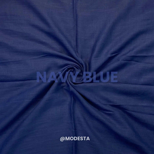Turkish Lawn Hijab - Navy Blue