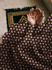 Namaz Chaddar With Sleeves - Brown
