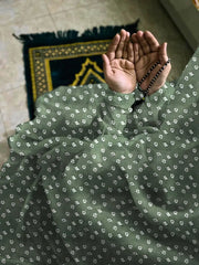Namaz Chaddar With Sleeves - Olive Green