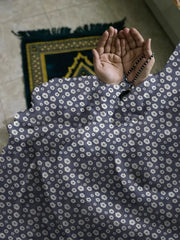 Namaz Chaddar With Sleeves - Slate Grey