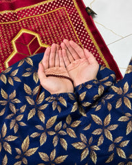 Namaz Chaddar With Sleeves - Royal Blue