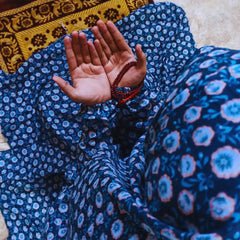 Namaz Chaddar With Sleeves - Ocean