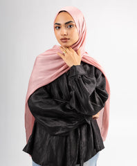 Organza Silk Hijab - Pink