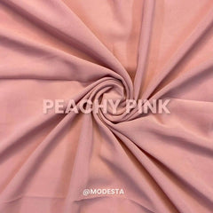 Plain Georgette - Peachy Pink #34