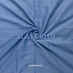 Turkish Lawn Hijab - Slate Blue