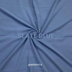 Plain Georgette - Slate Blue #76
