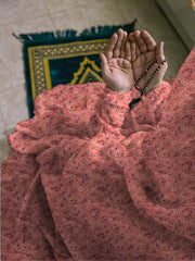 Namaz Chaddar With Sleeves - Dusty Rose