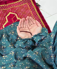 Namaz Chaddar With Sleeves - Bottle Green