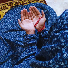 Namaz Chaddar With Sleeves - Dark Blue