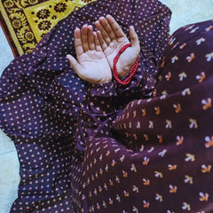 Namaz Chaddar With Sleeves - Dark Brown