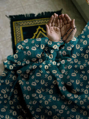 Namaz Chaddar With Sleeves - Green