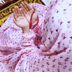 Namaz Chaddar With Sleeves - Light Pink