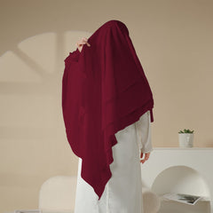 Three Layer Khimar - Maroon