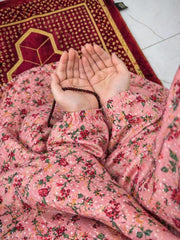 Namaz Chaddar With Sleeves - Rose Quartz