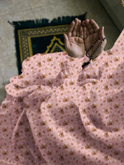 Namaz Chaddar With Sleeves - Rose Quartz