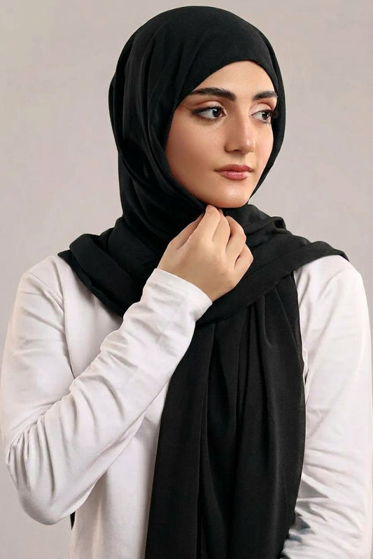 Turkish Lawn Hijab - Black