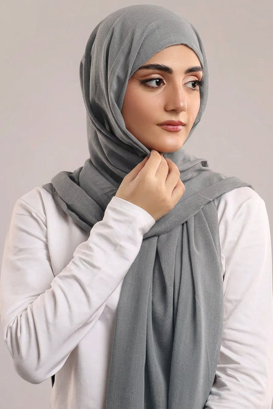 Turkish Lawn Hijab - Gray