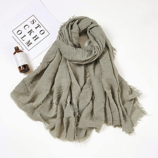 Crimps Hijab- Pistachio