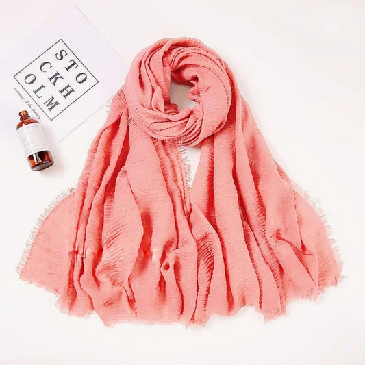Crimps Hijab-Peach