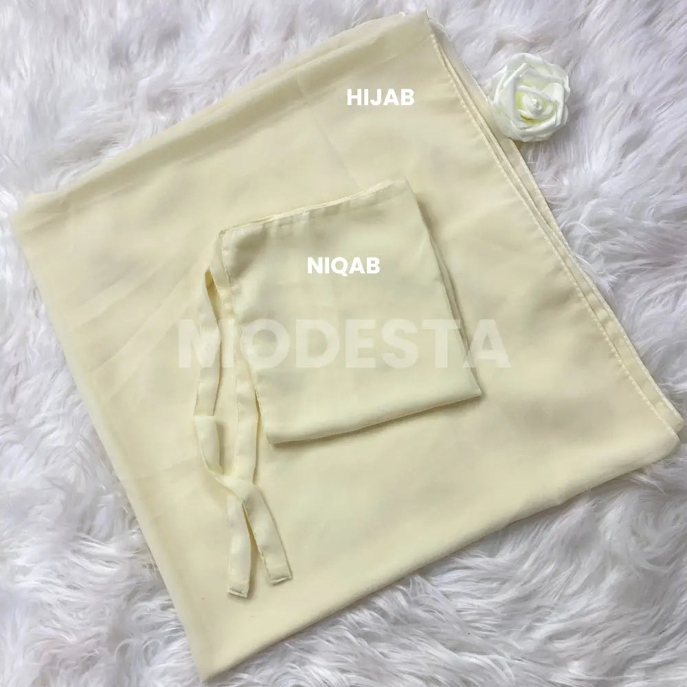 Hijab Naqab Set - Cream