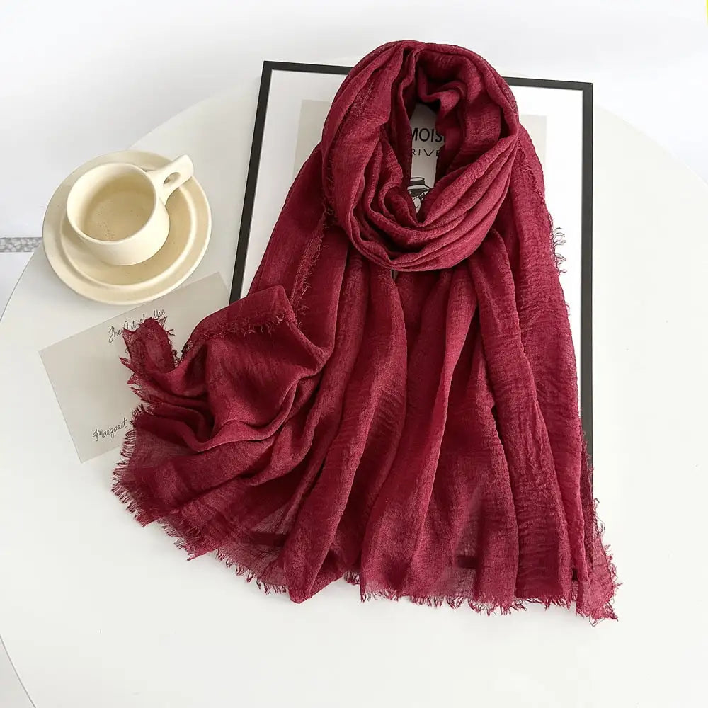 Crimps Hijab - Carmine