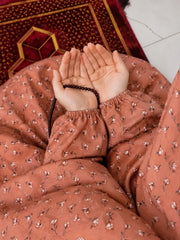 Namaz Chaddar With Sleeves  - Rose Quartz