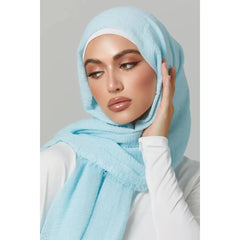 Crimps Hijab - Sky Blue