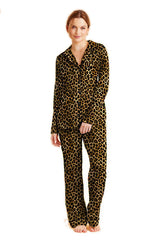 Wild Leopard Summer Silk Pajama Set - WLP-009