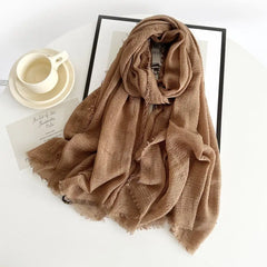 Crimps Hijab - Light Coffee