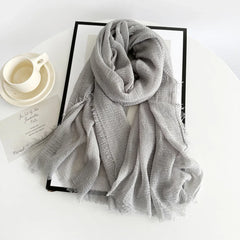 Crimps Hijab - Light Grey