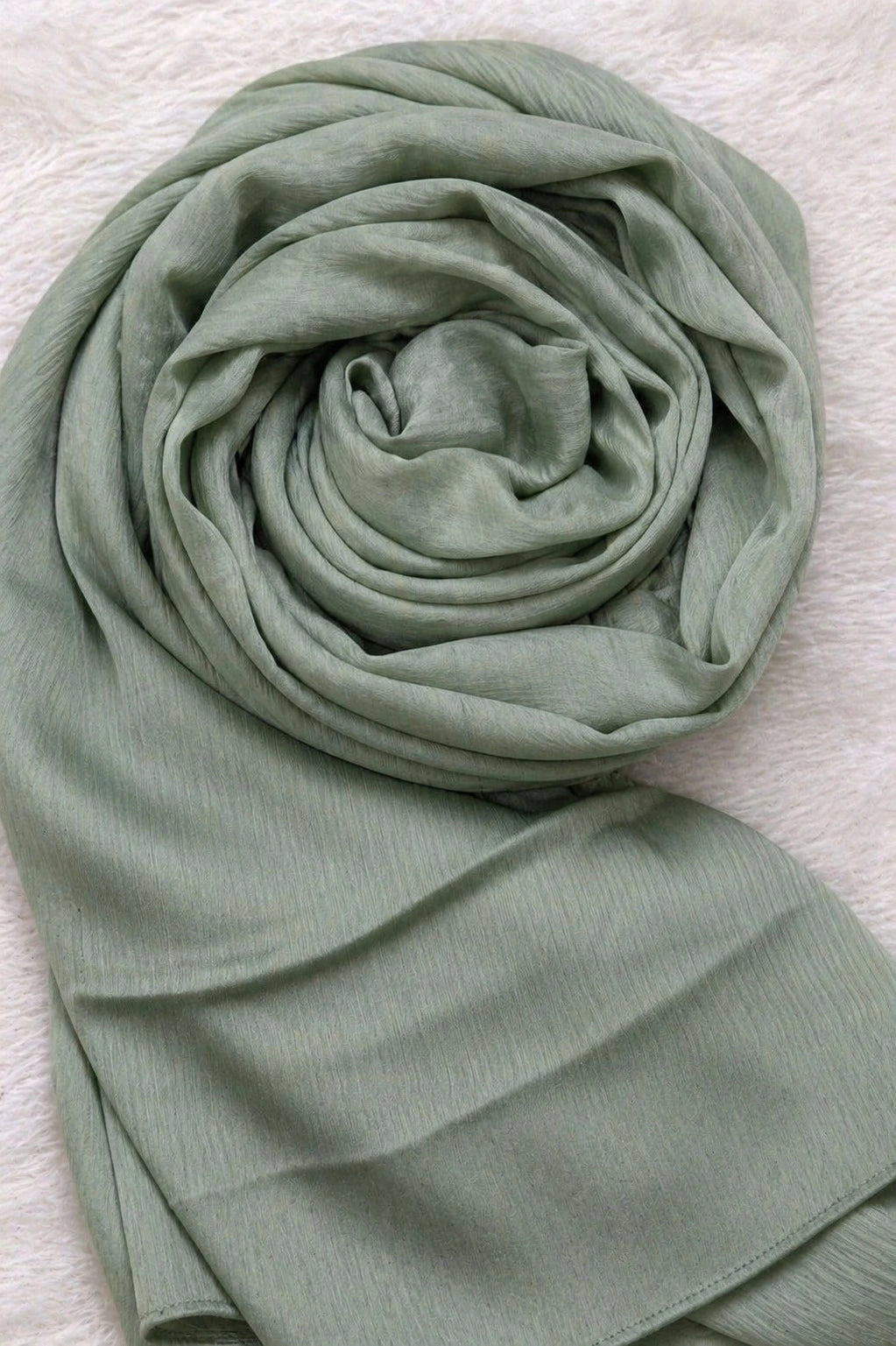 Matt Silk Hijab - Sage Green