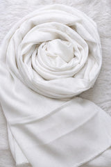 Matt Silk Hijab - White