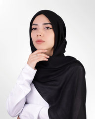 Modal Lawn Hijab - Black