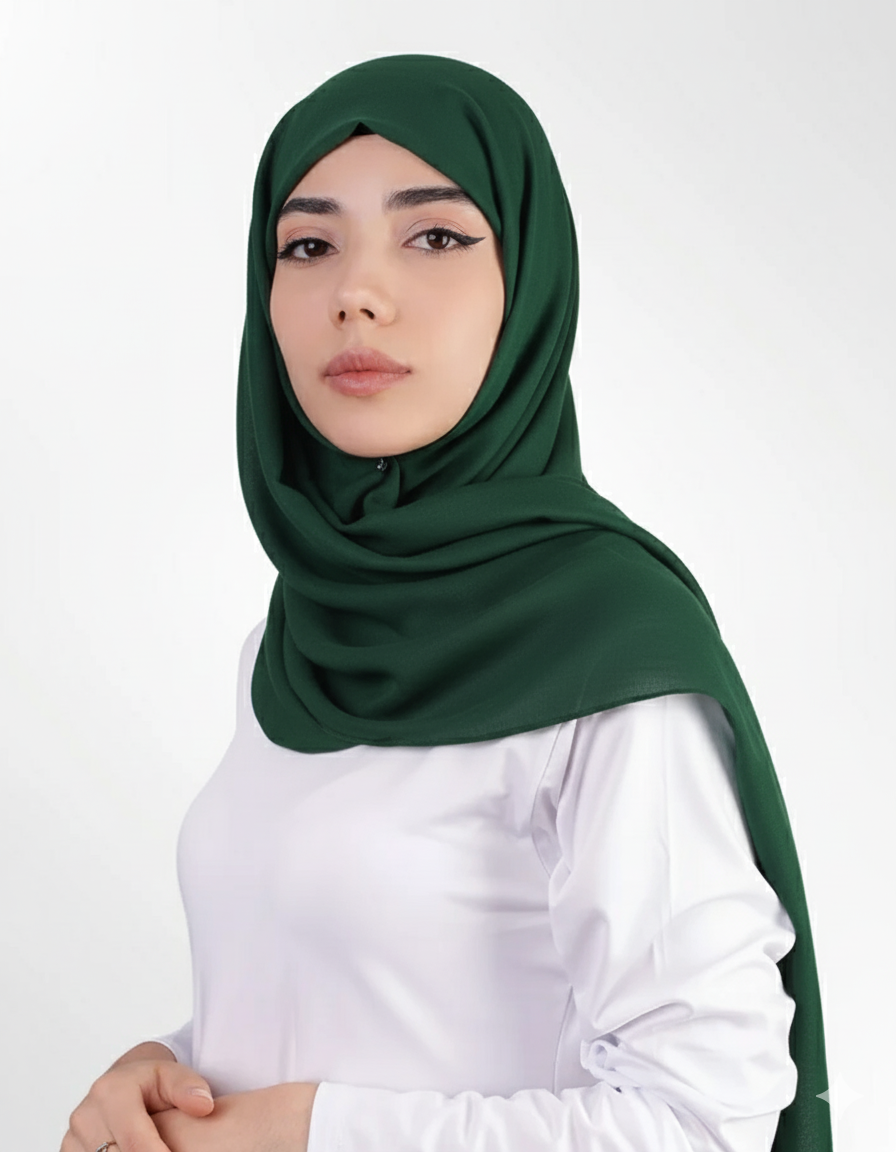 Modal Lawn Hijab - Bottle Green