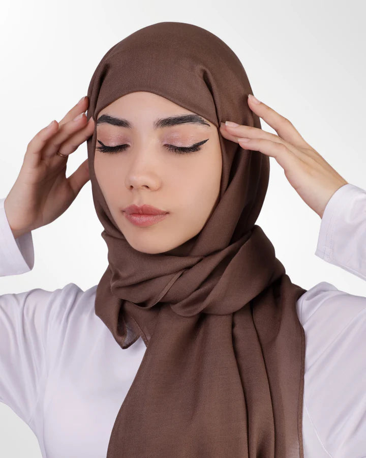Modal Lawn Hijab - Coffee