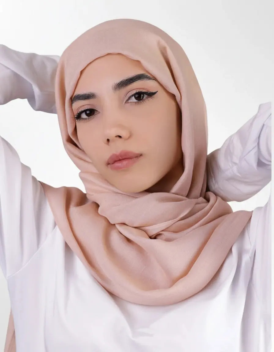 Modal Lawn Hijab - Nude Pink