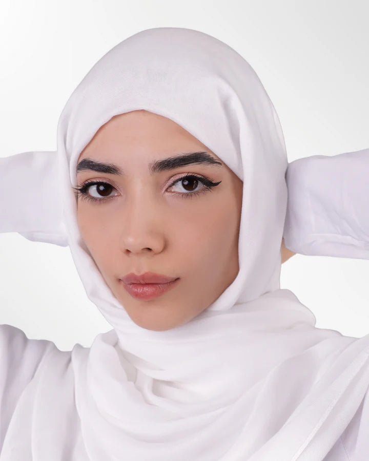 Modal Lawn Hijab - White