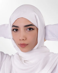 Modal Lawn Hijab - White
